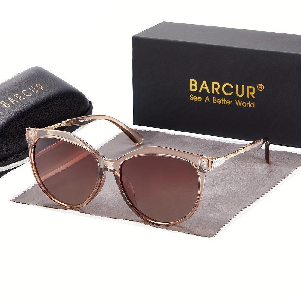 Óculos Polarizados Estilo Olho De Gato ,lentes Gradientes Marrom - 1