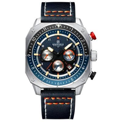 Relógio Esportivo Impermeável Masculino Estilo Quadrado Luminoso Azul