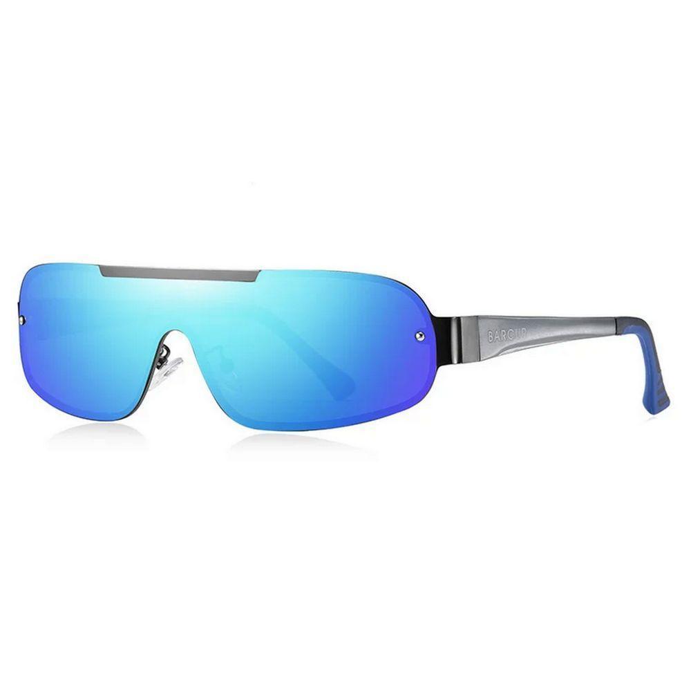Óculos De Sol Piloto Barcur Ultra Leve Alumínio Masculino Lente Polarizada Uv400 Azul - 1