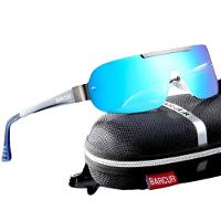 Óculos De Sol Piloto Barcur Ultra Leve Alumínio Masculino Lente Polarizada Uv400 Azul - 3