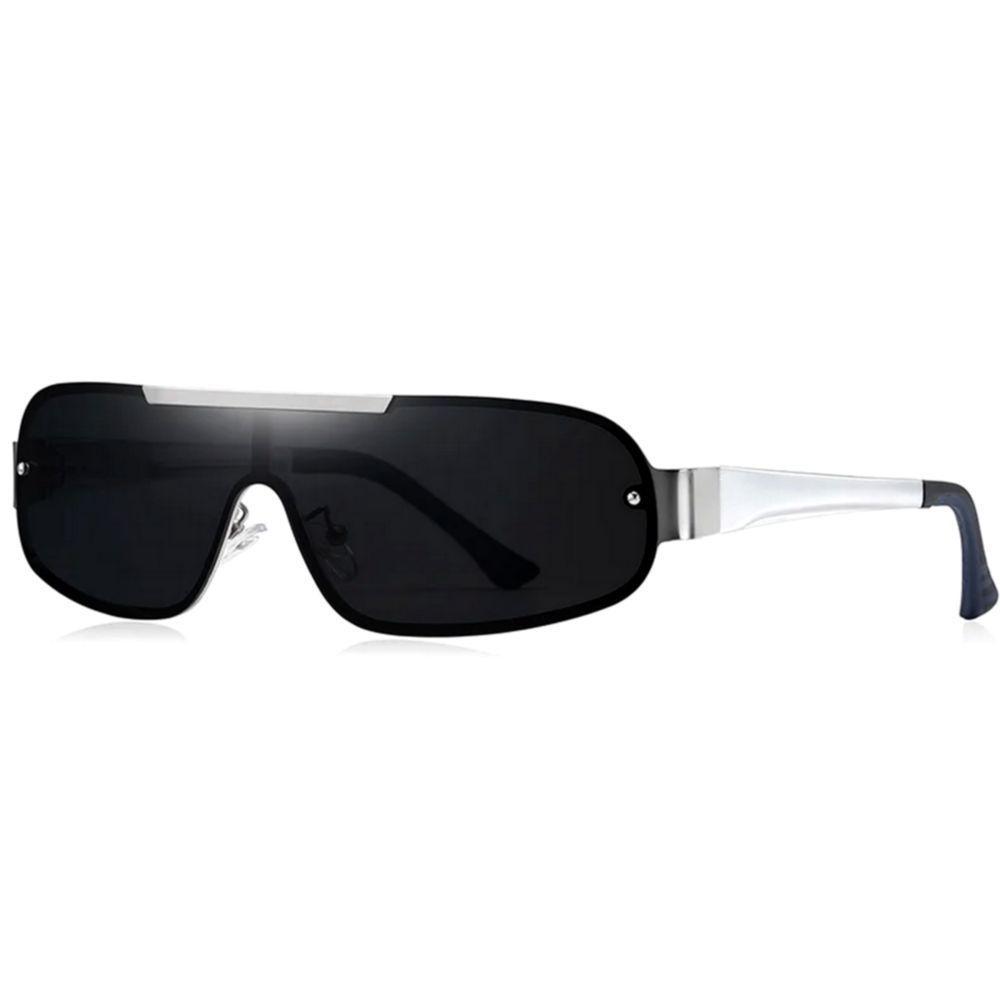 Óculos De Sol Piloto Barcur Ultra Leve Alumínio Masculino Lente Polarizada Uv400 Prata - 1