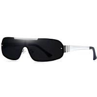 Óculos De Sol Piloto Barcur Ultra Leve Alumínio Masculino Lente Polarizada Uv400 Prata - 1