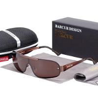 Óculos De Sol Piloto Barcur Ultra Leve Alumínio Masculino Lente Polarizada Uv400 Marrom - 2