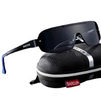 Óculos De Sol Piloto Barcur Ultra Leve Alumínio Masculino Lente Polarizada Uv400 Preto Azul - 3