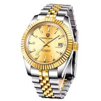 Relogio Analógico Masculino Automatico Em Aço Inoxidavel Impermeavel 10 Atm Prata Dourado - 1