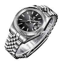 Relogio Analógico Masculino Automatico Em Aço Inoxidavel Impermeavel 10 Atm Preto - 3