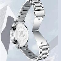 Relógio Masculino De Aço Inoxidável Com Cronógrafo De Quartzo Impermeavel Azul - 3