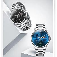 Relógio Masculino De Aço Inoxidável Com Cronógrafo De Quartzo Impermeavel Azul - 4