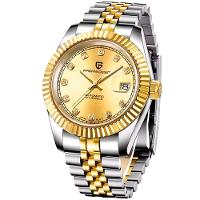 Relogio Analógico Masculino Automatico Em Aço Inoxidavel Impermeavel 10 Atm Dourado - 1