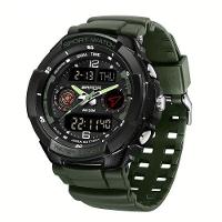 Relógio Esportivo Masculino Resistente Gua Com Cronmetro E Luz Noturna Resistente à água 50m Verde - 1