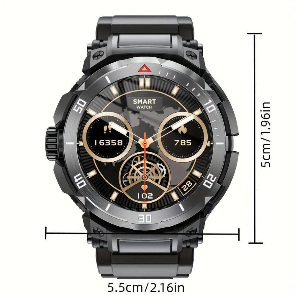 Relógio Inteligente, Chamadas Sem Fio, Fones De Ouvido Embutidos, Esportivo Preto - 4