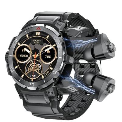 Relógio Inteligente, Chamadas Sem Fio, Fones De Ouvido Embutidos, Esportivo Preto