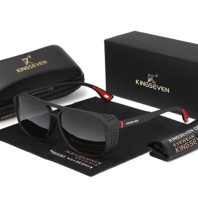 Óculos De Esporte Polarizados Kingseven , Lente Completa Preto Gradiente Cinza