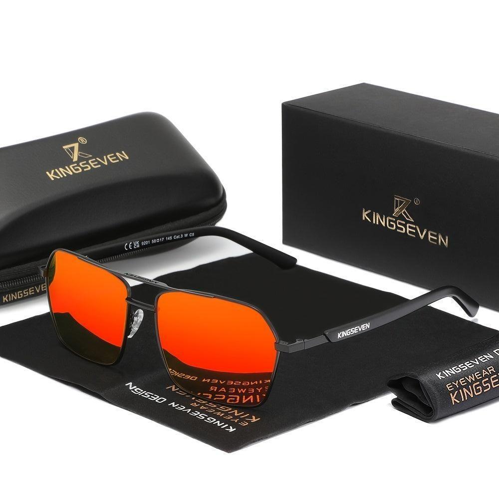 Óculos Polarizados Kingseven Elegância E Versatilidade Para Todas As Ocasies Vermelho - 1