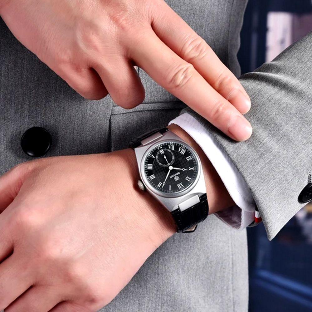 Relógio De Quartzo Retrô Masculino Pulseira Design Animal Print Impermeável 3atm Prata - 2