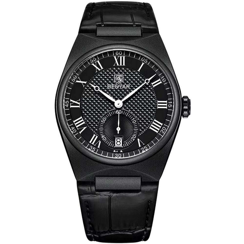 Relógio De Quartzo Retrô Masculino Pulseira Design Animal Print Impermeável 3atm Preto - 1