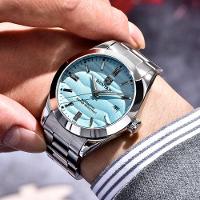 Relógio Automático Masculino Desert Dial Design Em Aço Inoxidável Impermeavel Azul - 2