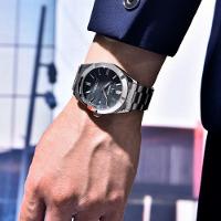 Relógio Automático Masculino Desert Dial Design Em Aço Inoxidável Impermeavel Preto