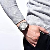 Relógio Automático Masculino Desert Dial Design Em Aço Inoxidável Impermeavel Branco - 2