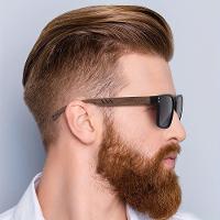 Óculos Em Design De Madeira Natural Com Lentes Degradê Preto Brilhante - 4