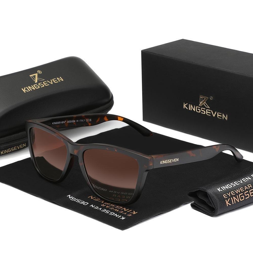 Óculos Desportivos Casuais Unissex Kingseven Polarizados Leopardo Gradiente Marrom - 1