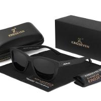 Óculos Desportivos Casuais Unissex Kingseven Polarizados Preto Cinza - 1