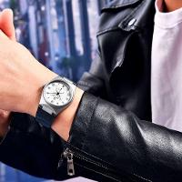 Relógio De Quartzo Retrô Masculino Pulseira Design Animal Print Impermeável 3atm Azul - 2