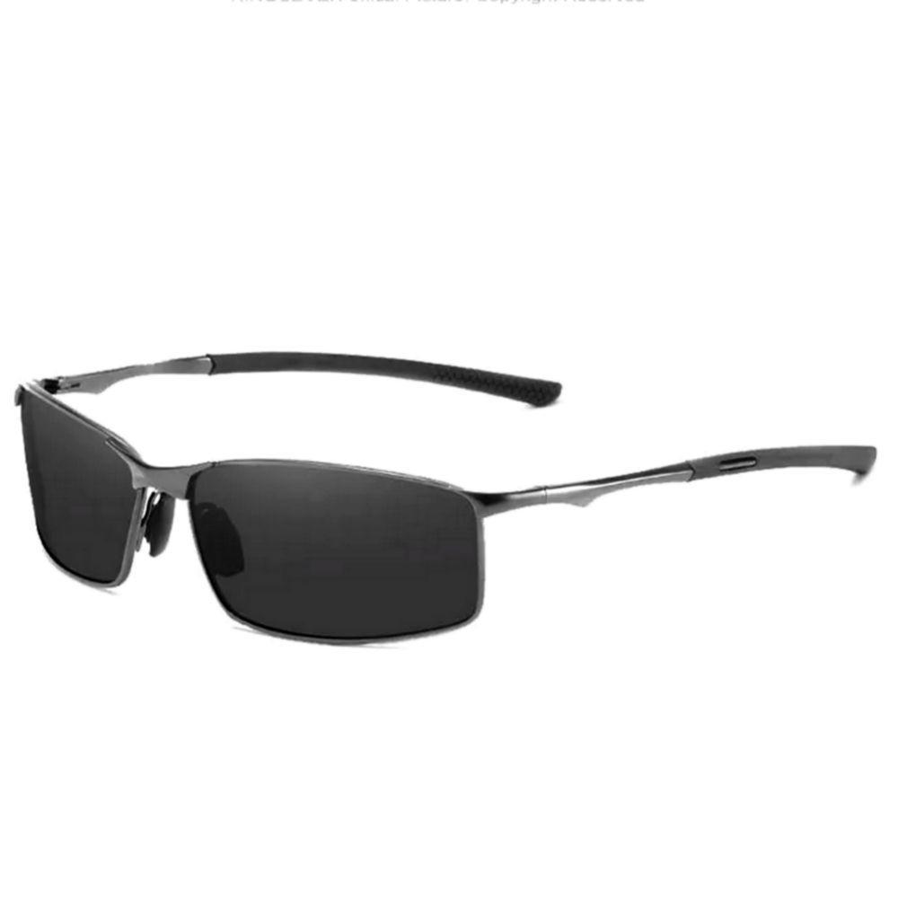 Óculos De Sol Retangular Masculino Com Proteção Uv400 Polarizados Grafite - 1