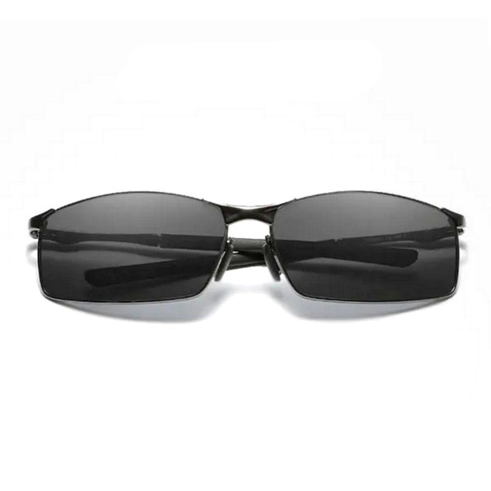 Óculos De Sol Retangular Masculino Com Proteção Uv400 Polarizados Grafite - 3