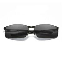 Óculos De Sol Retangular Masculino Com Proteção Uv400 Polarizados Grafite - 3