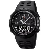 Relógio Digital Esportivo Masculino Display Duplo Multifuncional Impermeável Preto - 1