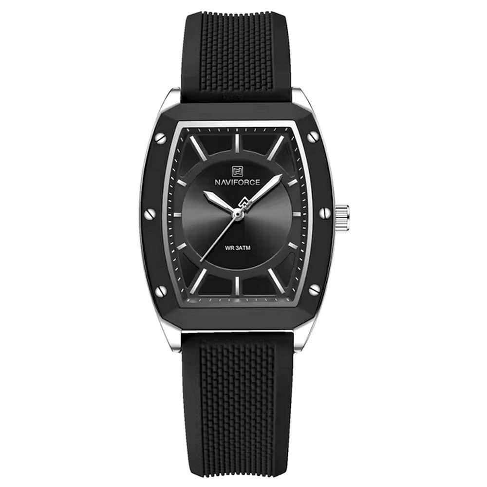 Relógio De Quartzo Para Mulheres Design Tonneau Esportivo Simples Preto - 1