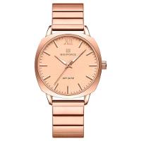 Relógio De Pulso Quartzo Em Aço Inoxidável Feminino Impermeavel Casual Rosa - 1