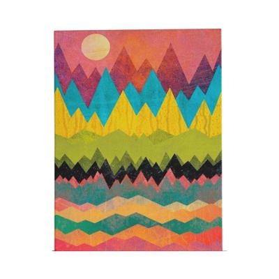 Quadro Decorativo Abstrato - Montanhas Geométricas Colorido
