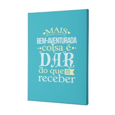 Placa Decorativa Fé E Religião - Atos 20:35 - 30x45cm
