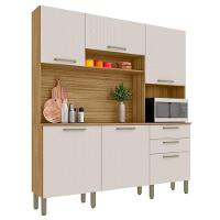 Cozinha Ferrara 6 Portas E 2 Gavetas Freijó Soft - Kits Paraná - 1