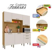 Cozinha Ferrara 6 Portas E 2 Gavetas Freijó Soft - Kits Paraná - 3
