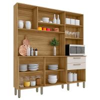 Cozinha Ferrara 6 Portas E 2 Gavetas Freijó Soft - Kits Paraná