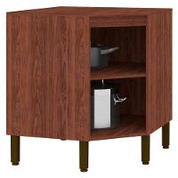 Balcão Para Canto Oblíquo Com Tampo Ametista Nogueira Off White - Kits Paraná - 2