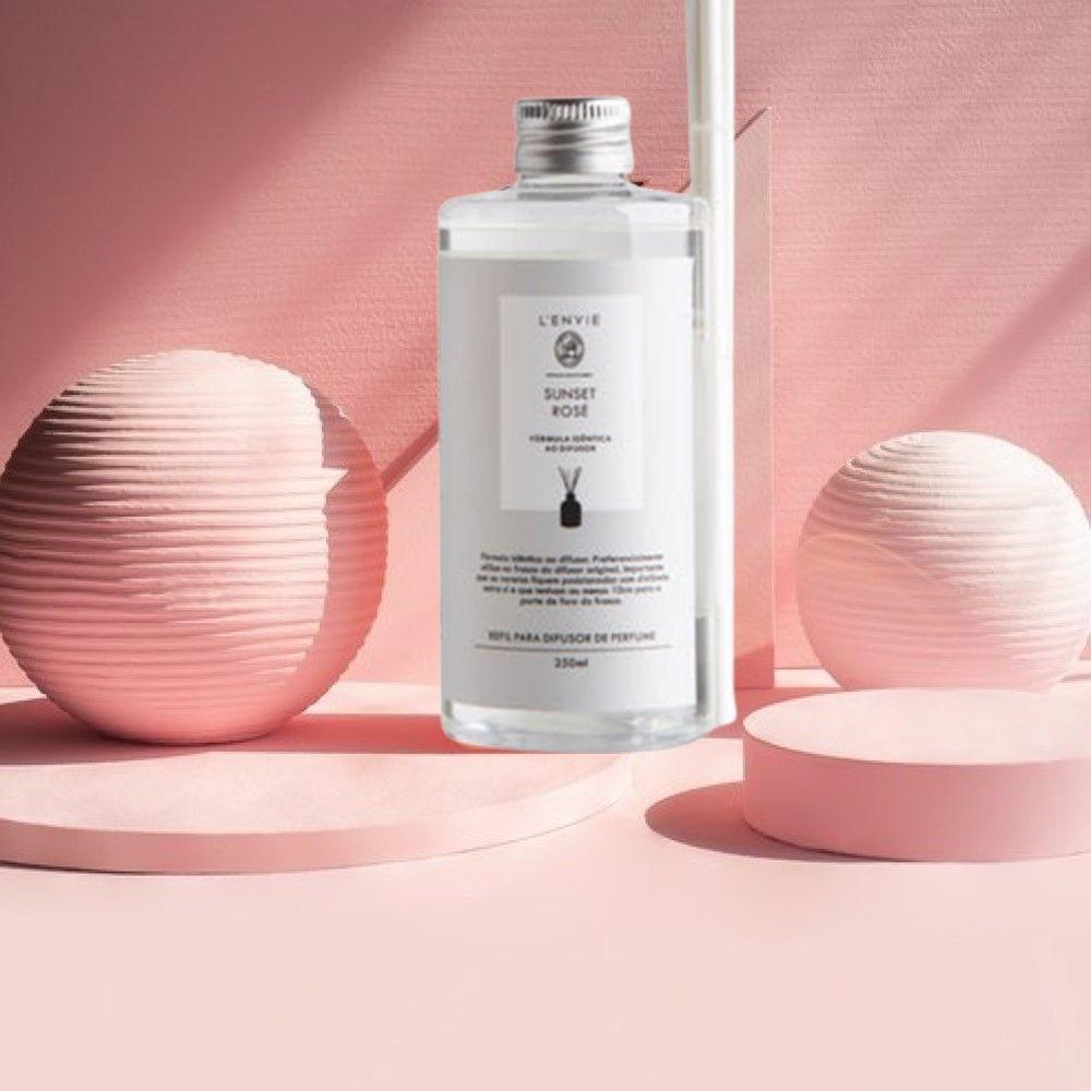 Refil De Difusor De Perfume Sunset Rose Lenvie 250ml - 2