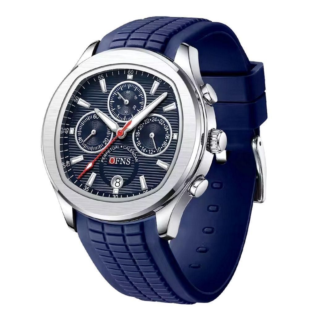 Relógio De Pulso De Quartzo Impermeável Masculino Casual Luminoso Azul - 1