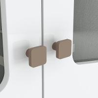 Quarto Bebê Guarda Roupa 4 Pts Cômoda Berço Aurora Casa 812 Branco Com Jequitibá Hp - 5