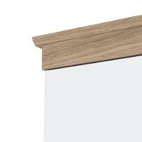 Quarto Bebê Guarda Roupa 4 Pts Cômoda Berço Aurora Casa 812 Branco Com Jequitibá Hp - 6