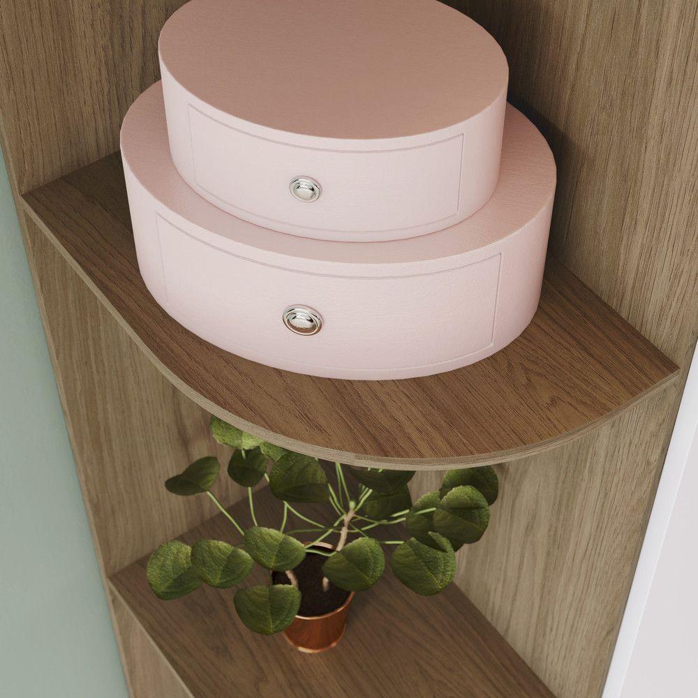 Quarto Bebê Guarda Roupa 4 Pts Cômoda Berço Sophia Casa 812 Rústico Com Branco - 5