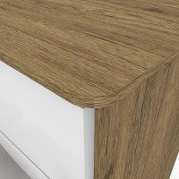 Quarto Bebê Guarda Roupa 4 Pts Cômoda Berço Sophia Casa 812 Rústico Com Branco - 3