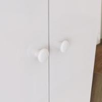 Quarto Bebê Guarda Roupa 4 Pts Cômoda Berço Sophia Casa 812 Rústico Com Branco - 6