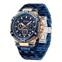 Relógio De Quartzo Resistente à água 3atm Mostrador Redondo Azul - 1