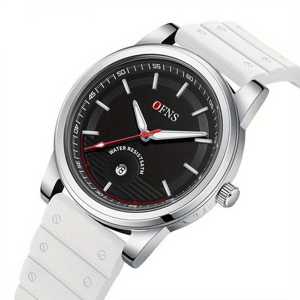 Relógio Leisure Versátil E Moderno Com Brilho Noturno à Prova D\'água Branco - 3