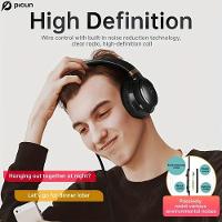 Fone De Ouvido Picun C60 Leves E Dobrveis Com Microfone E Graves Estéreo Preto - 2