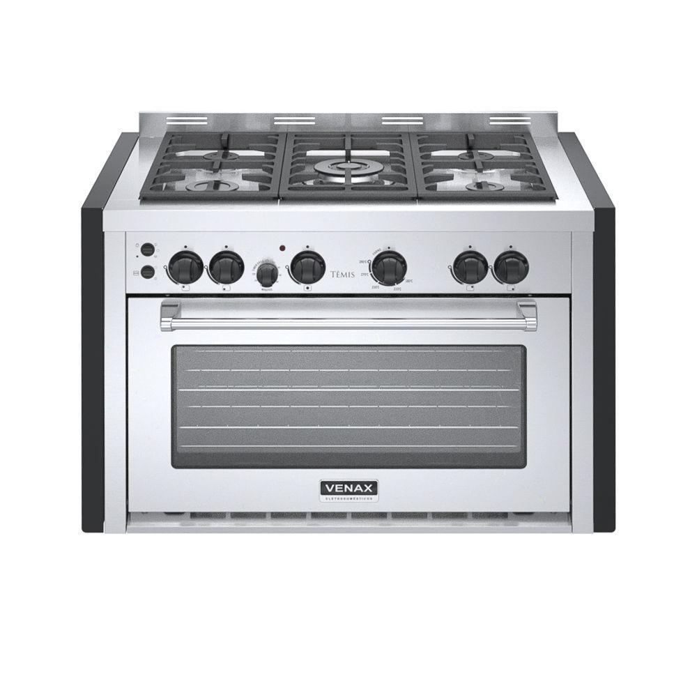 Fogão De Embutir 5 Bocas Venax Temis Inox Gás GLP 127V - 1